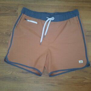 Men's Rust Athletic Shorts with Contrast Trim
